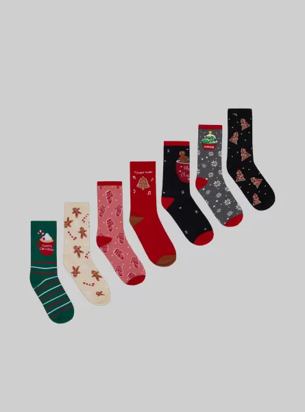 Männer Socken Empfehlen Xmas Christmas Box Set Of 7 Pairs Of Socks Alcott