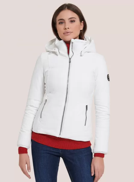 Mäntel Und Jacken Neues Produkt Wh3 White Technical Jacket With Recycled Padding Alcott Frauen