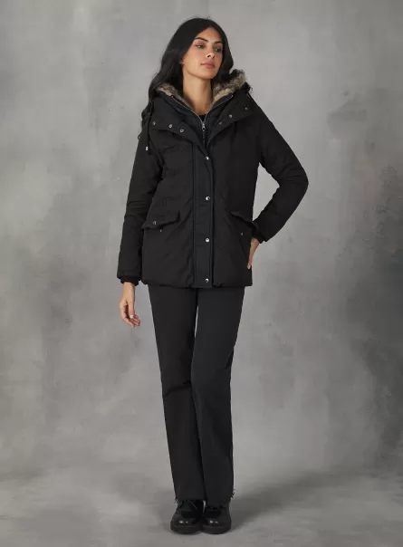 Mäntel Und Jacken Produktqualitätssicherung Frauen Alcott C101 Black Padded Parka Jacket