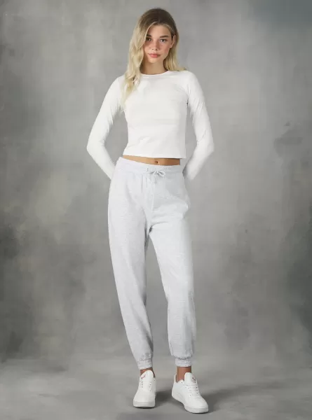 Frauen Hosen Verarbeitung Alcott Plush Jogger Trousers Mgy3 Grey Mel Light