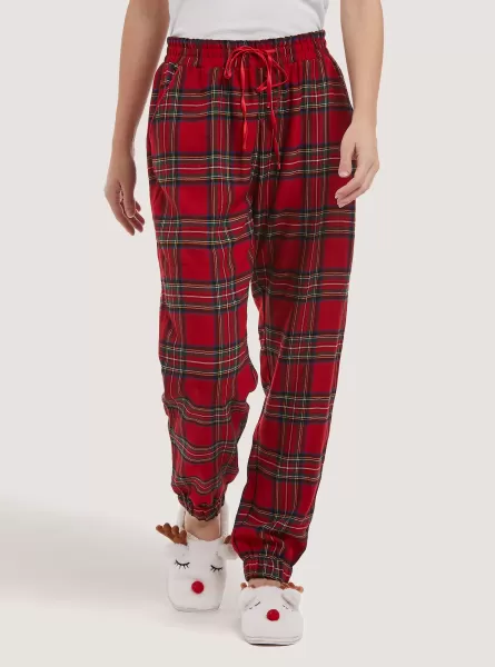 Tartan Pyjama Trousers Marktforschung Rd2 Red Medium Alcott Frauen Hosen