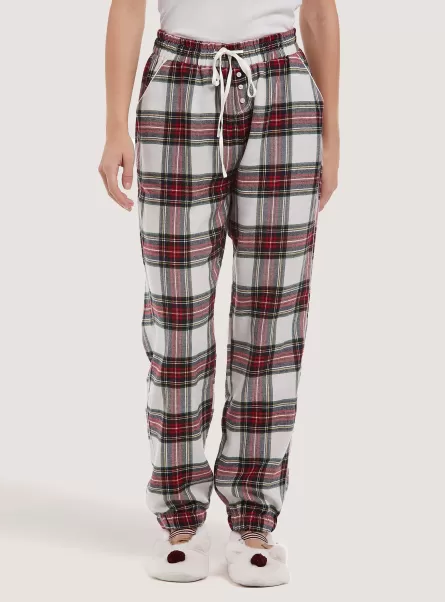 Tartan Pyjama Trousers Alcott Wh2 White Frauen Hosen Qualität