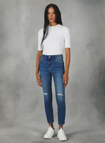 Skinny Jeans With Push-Up Effect Bestellen D003 Medium Blue Jeans Frauen Alcott
