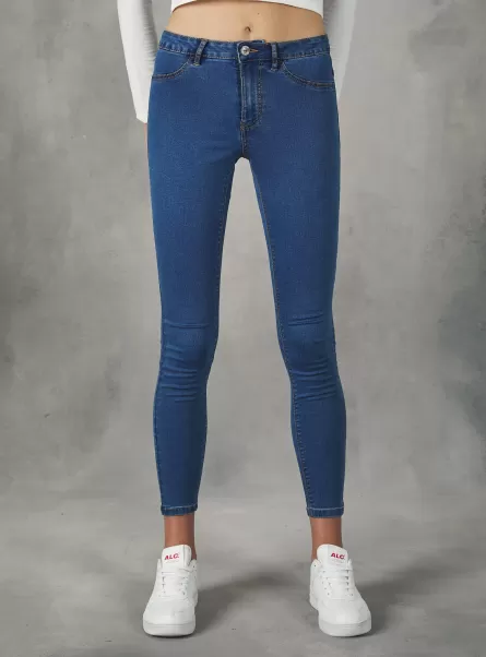 Ausfahrt Alcott Jeans Frauen High-Waisted Super Skinny Jeans In Stretch Denim D003 Medium Blue