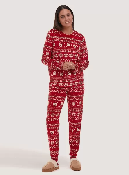 Rd2 Red Medium Frauen Alcott Pijamas Preis-Leistungs-Verhältnis Christmas Family Collection All Over Pyjamas