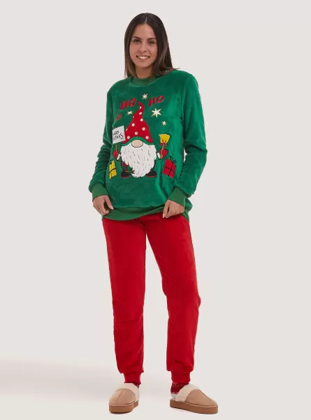 Gn2 Green Medium Alcott Pigiama Christmas Family Collection Soft Touch Frauen Pijamas Rabattmarken