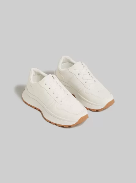 Alcott Frauen Schuhe Wh2 White Technologie Platform Sneakers