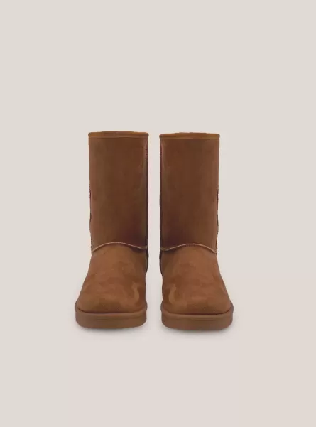 Frauen Suede Ankle Boots With Faux Fur Inside Schuhe C548 Camel Preisänderung Alcott