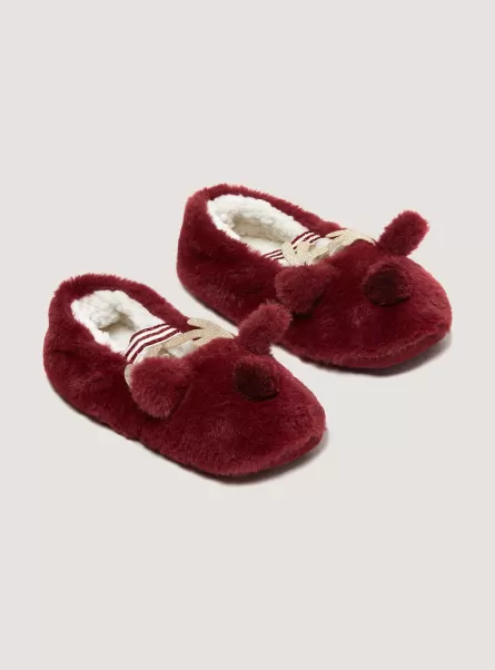 Schuhe Ware Rd1 Red Dark Frauen Alcott Pantofole Christmas Collection