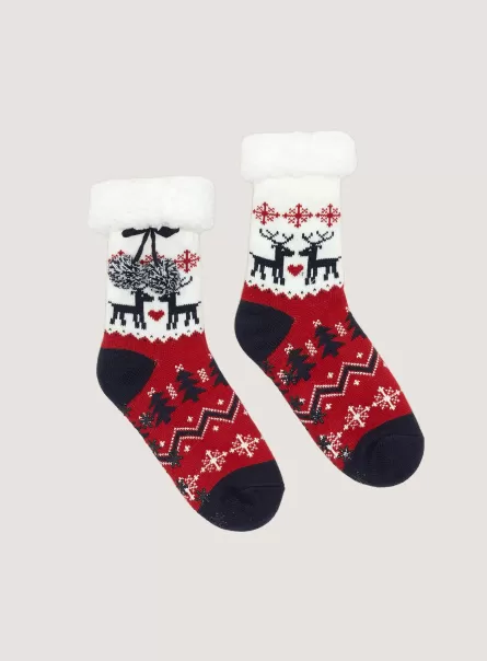 Na2 Navy Medium Alcott Sonderangebot Calze Antiscivolo Christmas Collection Socken Frauen