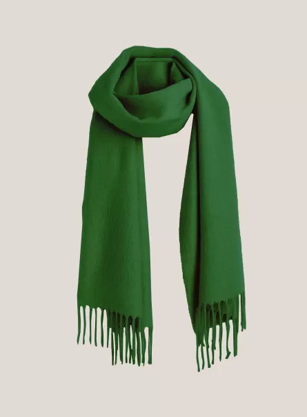 Gn2 Green Medium Alcott Unifarbener Schal Mit Fransen Schals Frauen Exportieren